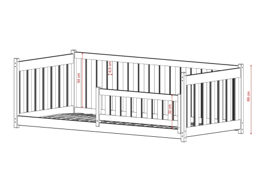 CONCEPT 90x190 cotton montessori floor bed children's playpen Lano Furniture