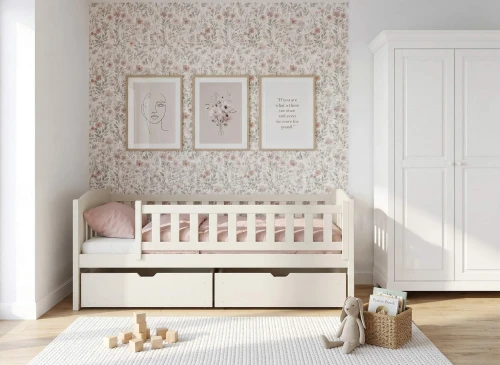 GUCIO 90x180 bumbac pat singur pentru copii Lano Mobilă