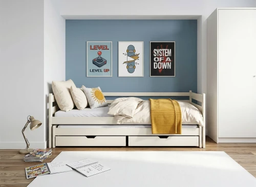 HABI 90x200 bumbac pat dublu extensibil Lano Mobilă