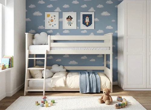 KEVIN 90x190 Cotton Bunk Bed by Lano Meble