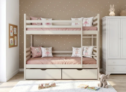 NEMO 80x170 Cotton Bunk Bed by Lano Meble