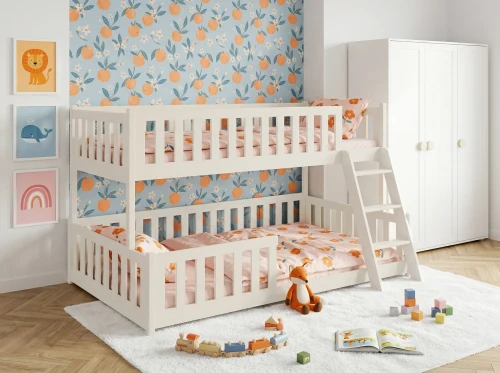 NICE 90x200/120x200 bumbac pat supraetajat cu platformă mai lată Lano Mobilă