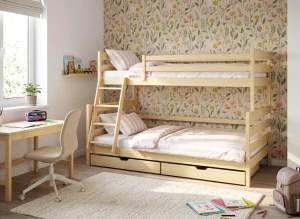 FAMI 90x200/120x200 pin pat supraetajat cu platformă mai lată Lano Mobilă