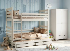 TOMI 90x200 Cotton Bunk Bed by Lano Meble